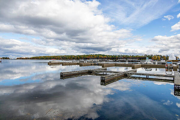 Tranquil Lakeside Marina Photograph