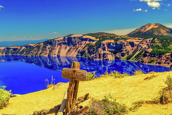 Scenic View of Crater Lake Photograph