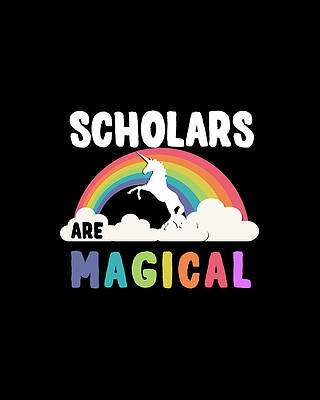 Job Wall Art featuring the digital art Scholars Are Magical by Flippin Sweet Gear