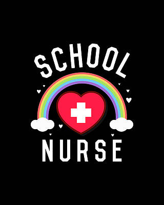 School Wall Art featuring the digital art School Nurse by Flippin Sweet Gear