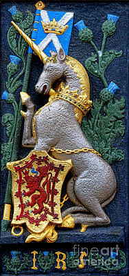 Copyright Photograph - Scotland Unicorn Coat Of Arms by Olivier Le Queinec
