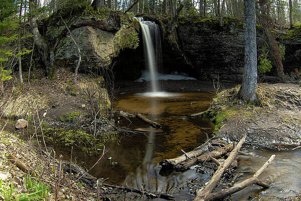Michigan Photograph - Scott Falls Michigan by Vi Ray