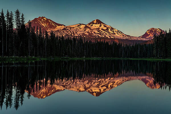 Nature Photograph - Scott Lake Sunset Pano by Tim Lyden