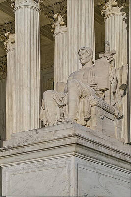 Usa Wall Art featuring the photograph SCOTUS Authority Of Law II by Susan Candelario