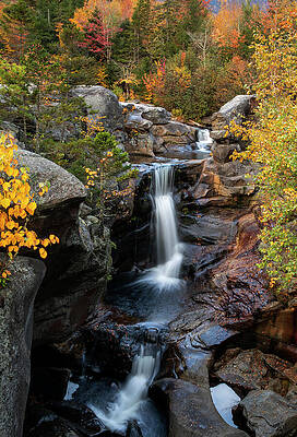 Wall Art featuring the photograph Screw Auger Falls Autumn Colors by Dan Sproul