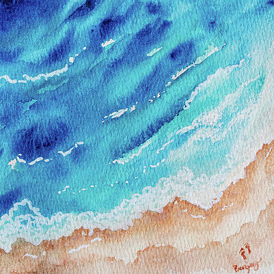 Stampa Su Tela Panther Print: Paesaggio Mare E Cielo (18x12 Cm) - Quadro Artistico Ready To Hang Con Cornice In Legno, Colori Vivaci