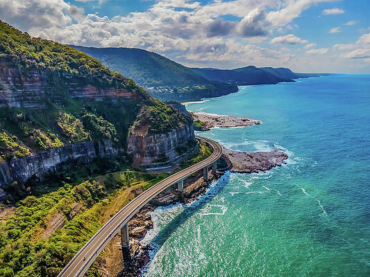 Natural Wall Art featuring the photograph Sea Cliff Bridge No 7 #1 by Andre Petrov