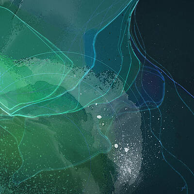 Wall Art featuring the digital art Sea Glass by Gina Harrison