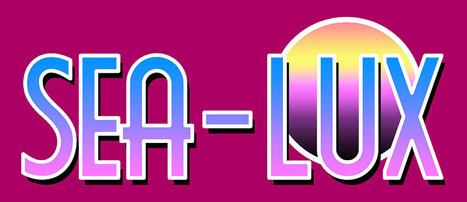 Vintage Wall Art featuring the digital art Sea Lux Retro Resort Logo by Christopher Lotito