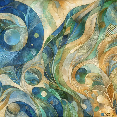 Intricate Digital Art - Seascape 1 by Colin Hardman