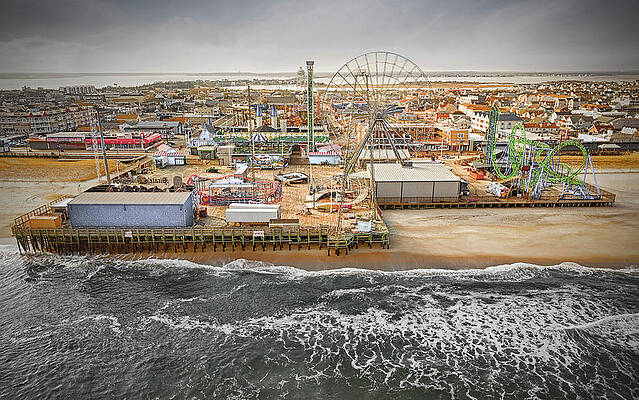 Seaside Casino Pier Aerial Sc Print