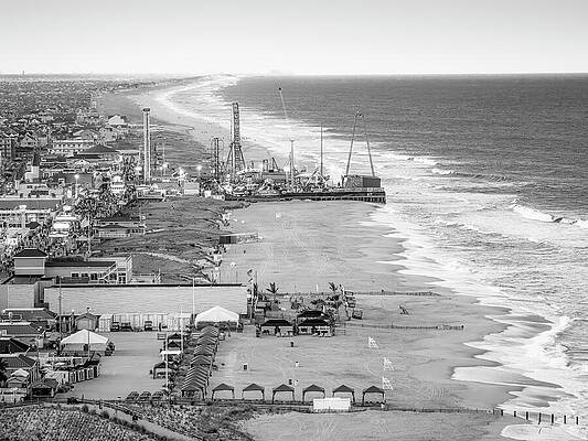 Seaside Jersey Shore Bw Print