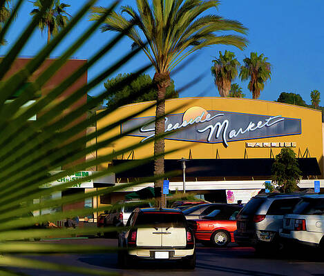 San Diego Wall Art featuring the digital art Seaside Market Cardiff By The Sea, CA by Waterdancer