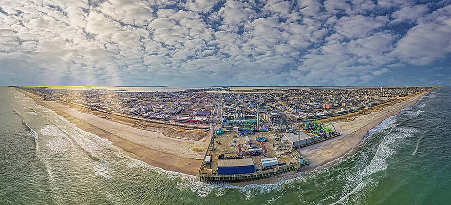 Seaside Park Pier Aerial Print