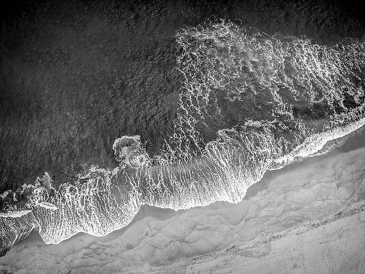 Pier Photograph - Seaside Shoreline NJ BW by Susan Candelario