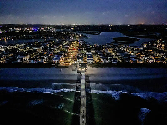 Pier Wall Art featuring the photograph Seaside Town by Oceanic SkyView