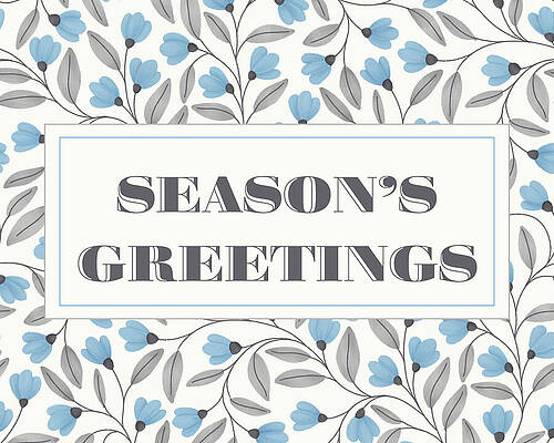 Season's Greetings Snowdrops by Snow Iris Studio