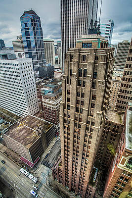 Seattle Wall Art featuring the photograph Seattle Tower On 3rd Ave Seattle Washington by Tommy Farnsworth
