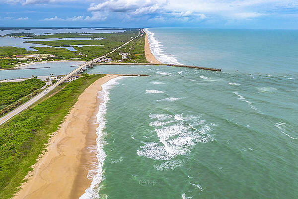 Wall Art featuring the photograph Sebastian Inlet by Veterans Aerial Media LLC