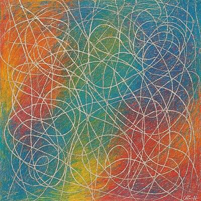 Vibrant Intertwining Lines Wall Art