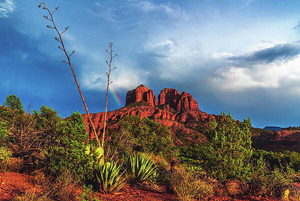 Desert Photograph - Sedona Desert Rainbow, Arizona by Abbie Warnock