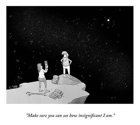 Stargazing on a Cliff Drawing