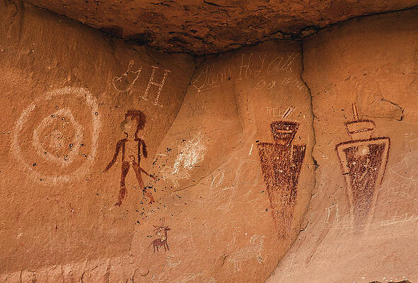American Photograph - Sego Canyon Fremont Pictographs, Utah by Abbie Warnock