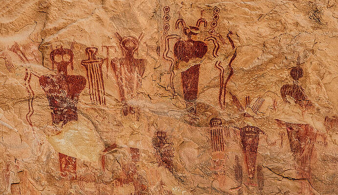 American Photograph - Sego Canyon Pictographs 1, Utah by Abbie Warnock