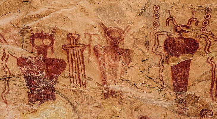 Alien Photograph - Sego Canyon Pictographs 4, Utah by Abbie Warnock