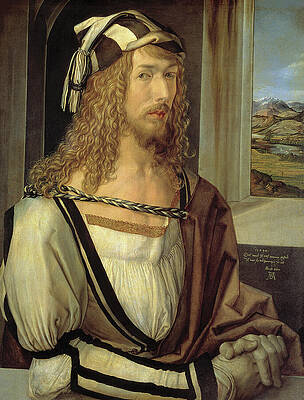 Modern Wall Art featuring the painting Self-Portrait By Albrecht Durer by The Luxury Art Collection