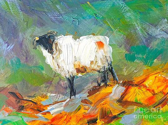 Sheep Paintings for Sale by Mary Cahalan Lee - aka PIXI