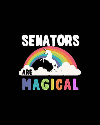Happiness Wall Art featuring the digital art Senators Are Magical by Flippin Sweet Gear