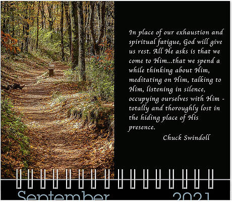 Inspirational Photograph - September 2021 Inspirational Calendar Preview by Joni Eskridge