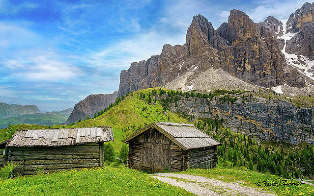 Mountain Cabins in the Alps Wall Art