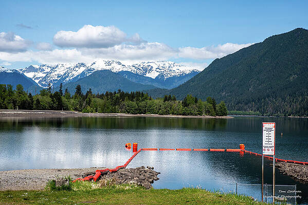 Serene Lake with Snowcapped Mountains Photograph