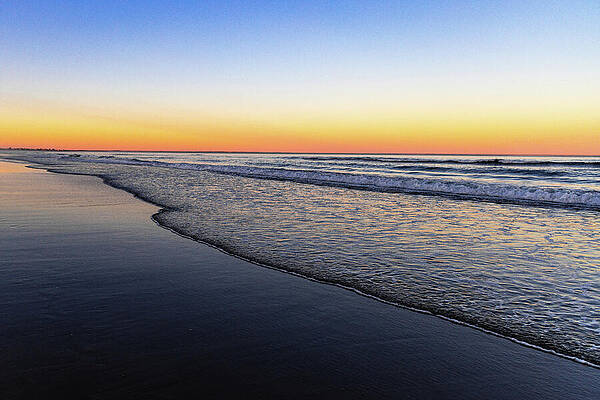 Beach Photograph - Serene Beach Sunset With Gentle Waves by NorthEast Creativity