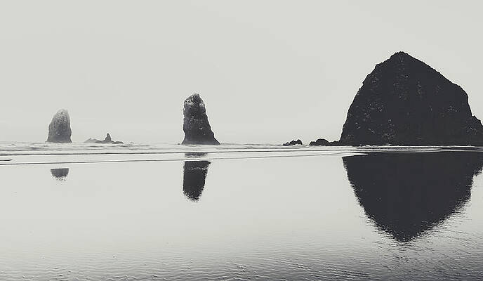 Serene Coastal Monoliths Wall Art