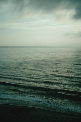 Serene Photograph - Serene Green Ocean View by Printed View