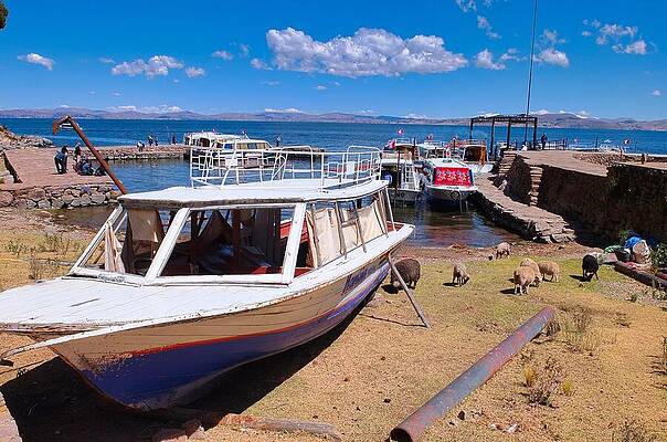Serene Wall Art featuring the photograph Serene Lake Titicaca Scene by Travel Essayist