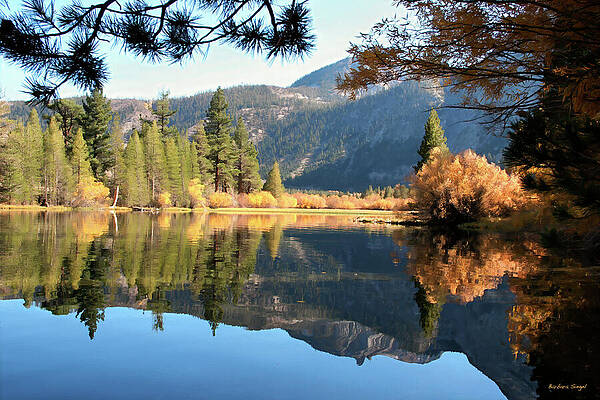 Serene Mountain Lake Reflection Photograph