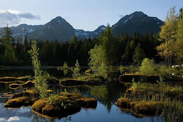 Serene Mountain Landscape at Dusk Photograph