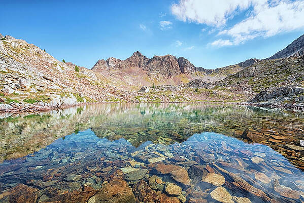 Serene Mountain Reflections Photograph