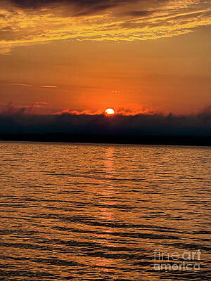 Serene Sunset Over Calm Waters Photograph