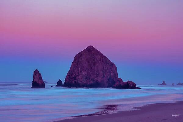 Serene Sunset at Cannon Beach Photograph