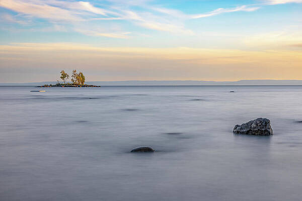 Tranquil Island at Sunset Photograph