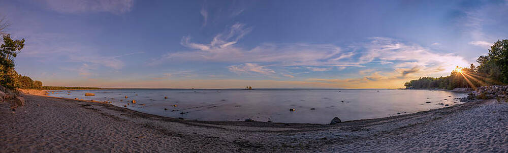 Tranquil Sunset Over Sandy Shore Wall Art
