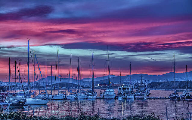 Vibrant Wall Art featuring the photograph Serenity At Day's End In Athens, Greece by Marcy Wielfaert