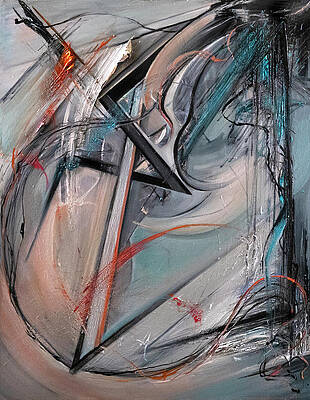 Chaotic Wall Art featuring the painting Serenity In Anxiety by Brian Allen