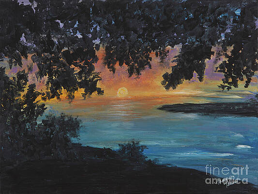 Sunset Painting - Serenity by Tammy Terres - Dezigner Reflexions