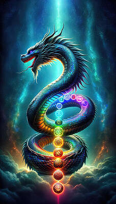 Majestic Wall Art featuring the digital art Serpentine Ascension by Bill and Linda Tiepelman